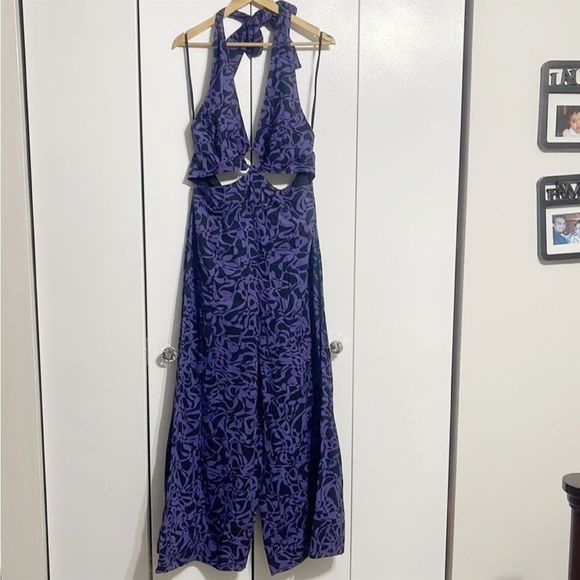 Free People Wide Leg Kira Jumpsuit Size Large Brand New - Picture 5 of 7